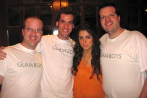 Fanboys Jacobo, Marcos, and Moi with superstar Yael Sandler from the hit TV show "Glam Girls".