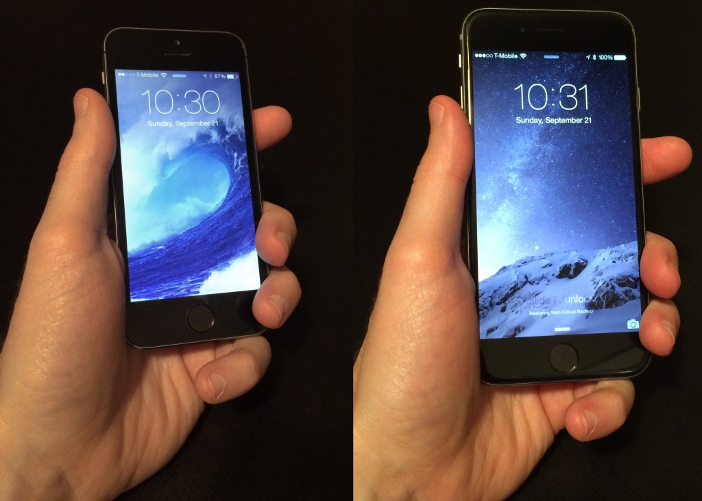 Left: iPhone 5s. Right: iPhone 5
